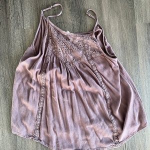 Maurices Plum Flowy Tank